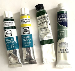 GRUMBACHER Watercolor Lot-26 Paint Tubes +TALENS COTMAN Some Unused-All Pliable
