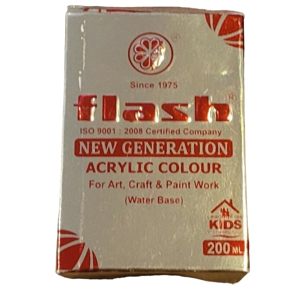 Flash New Generation Acrylic Colour 200ml For Art Craft Water Base Made In India