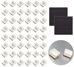Watercolor Half Pans with Magnetic Stripe 48Pcs White Plastic Empty Artist
