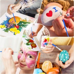 100PCS Small Paint Brushes Bulk, Flat Top Acrylic Mini Brushes for Kids, Crafts
