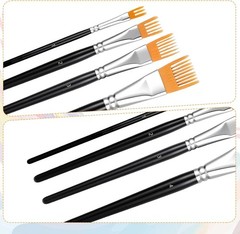 4Pcs Comb Artist Brush Set, Professional Artist Paintbrushes