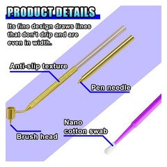 100PCS 0.5 mm Touch Up Paint Brushes, Fillable Car Fine Line Paint Chip Repai…