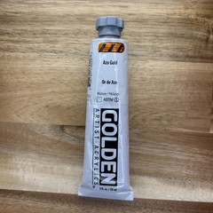 Golden Heavy Body Acrylic Paint “Azo Gold” 2oz/59ml Never Used.
