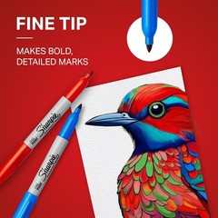 Assorted 8-Count Permanent Markers with Fine Point – Quick-Dry & Water-Resistant