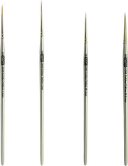 Brush Golden Taklon Detail Brush Set Liners 20/0, 10/0 and Mini Liners 10/0, 5/0