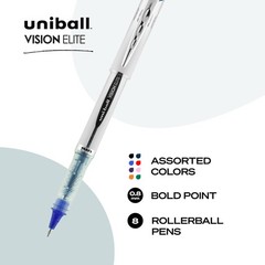 uni-ball® Vision™ Elite™ Liquid Ink Rollerball 8 Count (Pack of 1), Assorted