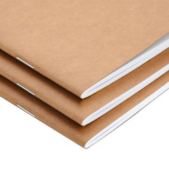 Bulk Notebooks – A6 4 x 6-Inch, Kraft, Unlined, Pack of 24 – Blank Sketchbook