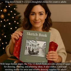 9 x 12 Sketchbook, 68lb/100gsm Sketch Pad 100 Sheets Spiral Bound Acid Free D…