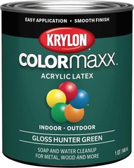 Krylon ColorMaxx Gloss Hunter Green 1 Qt Acrylic Latex Paint