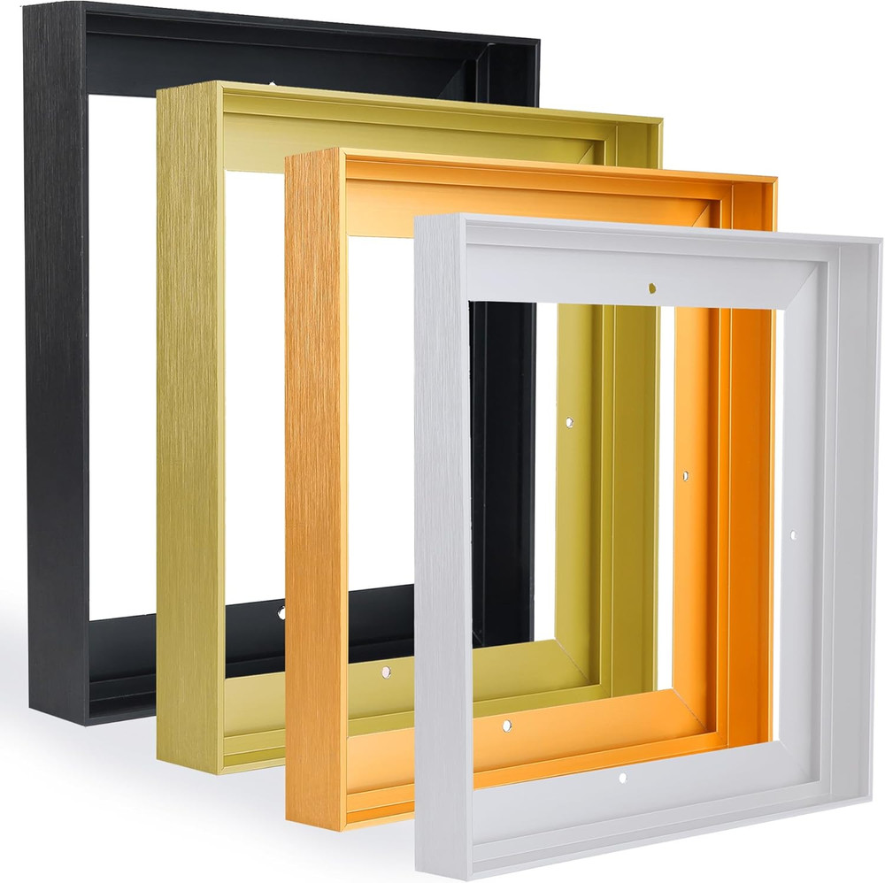 Black 36×48 DIY Metal Floater Frame for 1.25″ Deep Canvas Artwork