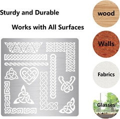 6.3 Inch Metal Celtic Triquetra Knot Stencil Templates Viking Symbol Wicca Re…