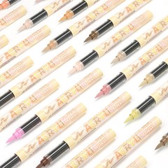 Art markers for drawing with a soft brush tip.
