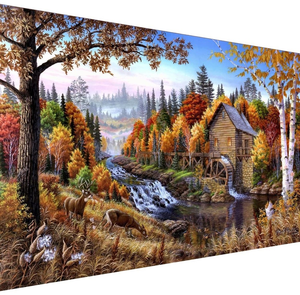 Diamond Painting Kits for Adults Rural Landscape Abstract 5D Diamond Art Kits fo