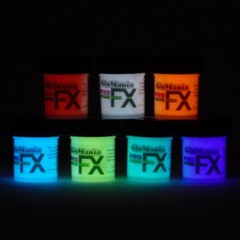 RED GLOW in the DARK Daytime Visible & UV Reactive Paint 4oz-8oz