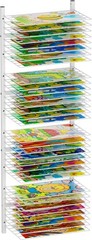 mocomax Wall Mount Art Drying Rack, 32 Removable Shelves Metal Paint Drying R…