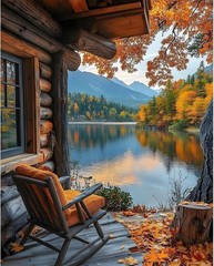 Paint by Numbers Kit for Adults – Autumn Landscape Adult Paint by Number Kits on