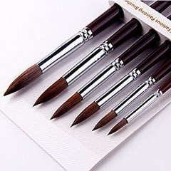 Artist Paint Brushes – Superior Sable Watercolour Brushes Round Point Tip Pai…