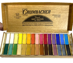 Vintage Grumbacher Soft Pastels 30 Half Length 00/C Introductory Assortment