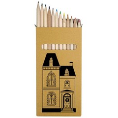 12 x ‘Victorian Style House’ Long Colour Pencils (PE00087147)