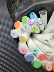 Ohuhu Alcohol Markers, Oahu Series, Fine And Chisel Tips 40 Markers Used
