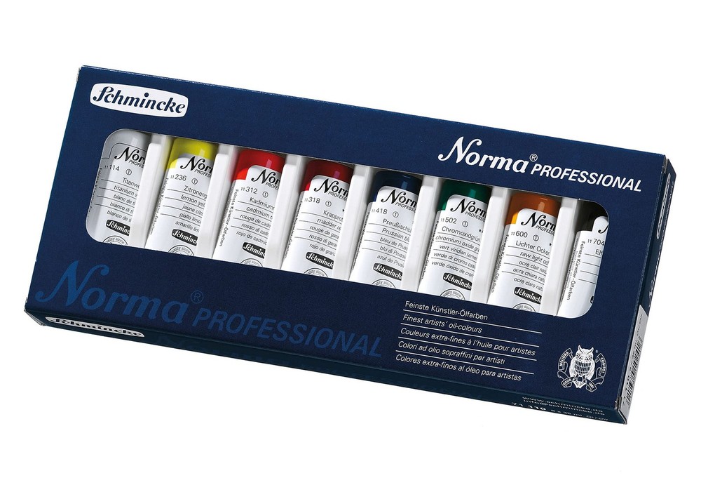 – Norma®, Oil colors basic assortment, 8 x 35 ml finest artist colors, 71 110…