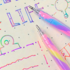 6Pcs Glitter Gel Highlighter Pens Set – 1.2Mm Vibrant Colors, Smooth Writing, Pe