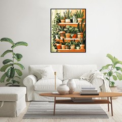 Green Plant Canvas Paint by Numbers for Adults-Paint by Numbers Adults Plant,Pai