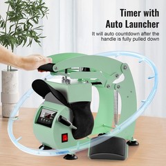 Hat Press Heat Machine LCD Control 2pcs Platens Green UOKRR Caps Interchangeable