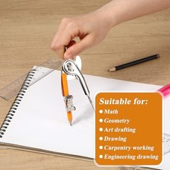 80 PCS Geometry Set – Compass Geometry Tool with Protractor and Compass Set,
