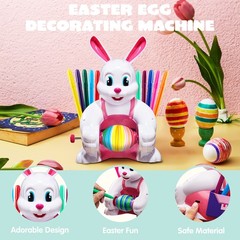 Joyin Motorized Easter Egg Decorator Kit Spinner Easter Busy Pink Bunny Egg