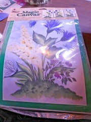 Magic Canvas 1805 Wildflowers Pre-Printed Painting Canvas Plaid One Stroke 2003