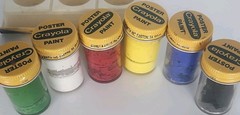 Vintage Crayola Poster Paint Set 6 Jars Binney & Smith USA Original Box