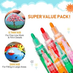 NAWOD 35 Premium Acrylic Paint Marker Pens, 1 Count (Pack of 35), Multicolor