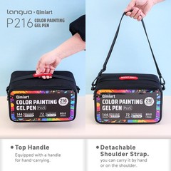 Languo 216 Colors Acrylic Gel Pens with Glitter Gel Pens Set, 144 Acrylic Pai…