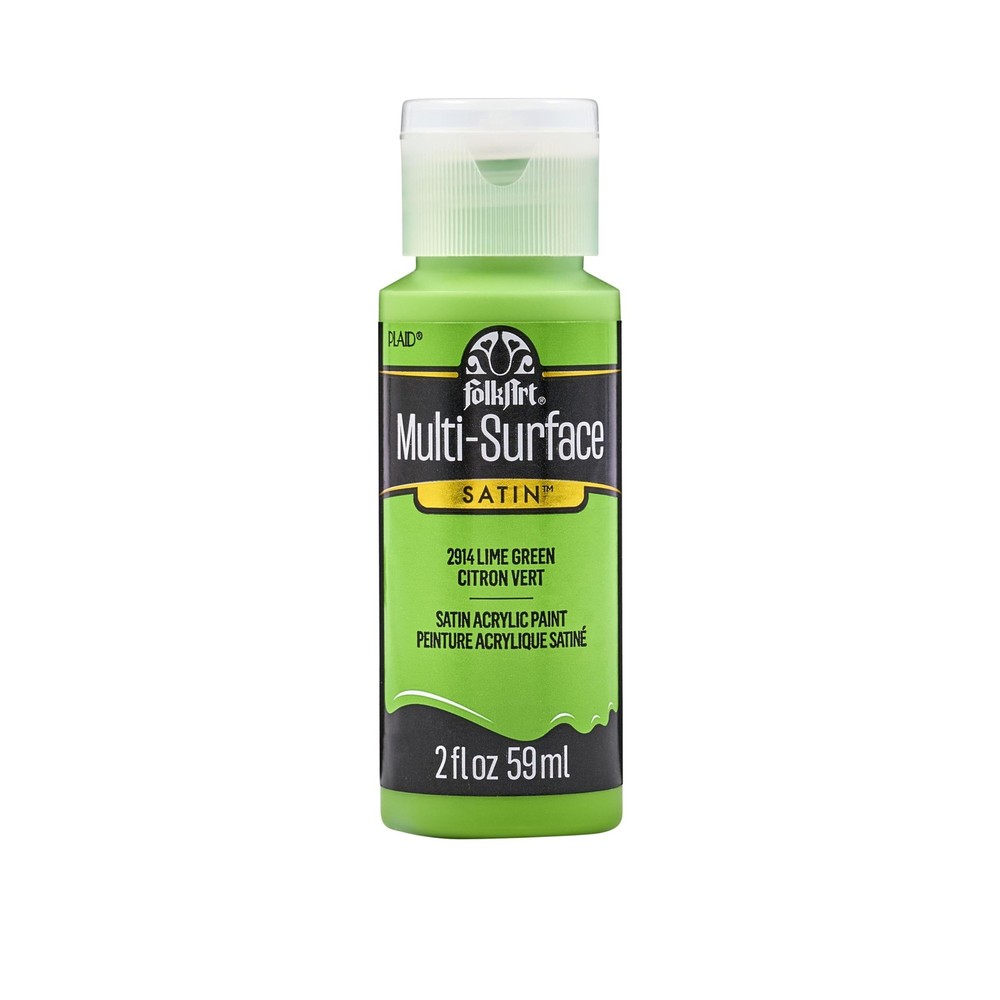 2 oz MultiSurface Paint 2914 Lime Green Assorted Color Craft Acrylic Arts