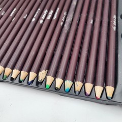 Art-n-Fly Premium Oil Based Colored Pencils 54 of 72 Partial Set With Case