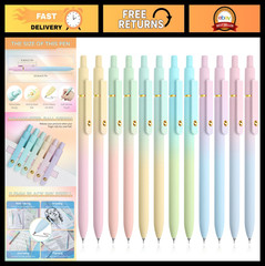 12 Pcs Gel Pens 0.5mm Quick Dry Black Ink Fine Point Smooth Writing Supplies
