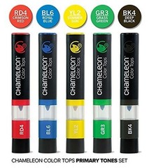 Chameleon Color Tops 5-pc. Professional Alcohol-Based Ink Primary Tones #CT4502