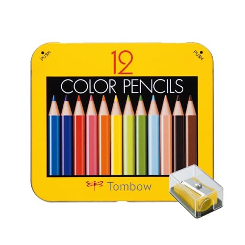 Mini Colored Pencil Set in Metal Tin, 12-Pack Set of 12 colors, mini size