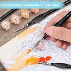 8-Piece Miniature Detail Paint Brushes Set – Precision Round, Filbert & Angular