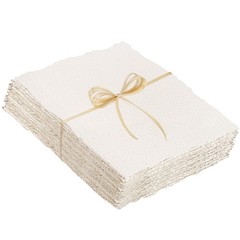 Handmade Cotton Watercolor Paper 4×6, 50 Sheets 300 GSM, White