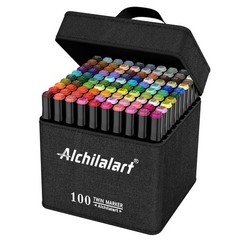 100-Colors Alcohol Based markers, Alcohol Markers Set, Dual Tip Alcohol Sketc…