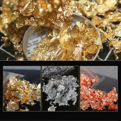 Imitation Gold Silver Copper Foil Sequins Foil Paper Nail Art Murals Decor DIY