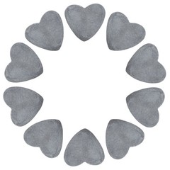 10 Pcs Polished Rocks Painting Supplies Heart Shape Natural Stones Shaped