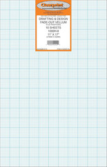 11″ X 17″ 1000H Design Vellum Sheets with Printed Fade-Out 8X8 Grid, 16 Lb., 100