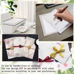 50 PCS Vellum Jackets 5×7 Invitations PreFolded Sleeves 110GSM Translucent