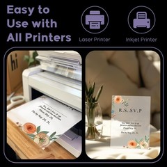 Translucent Vellum Paper 8.5 x 11 Printable 100 Sheets 100gsm Tracing Drawing Ca