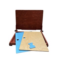 Portable Pochade Box Easel 14x10in Plein Air Travel Paint Box For Painter