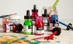 Professional Acrylic Ink, 1-oz 30ml Jar, Muted Turquoise