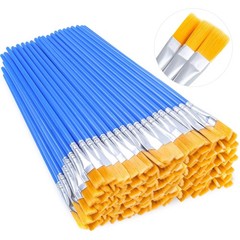 100PCS Small Paint Brushes Bulk, Flat Top Acrylic Mini Brushes for Kids, Crafts